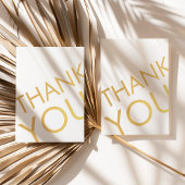 サンキューカードモダンミニマリスト箔金属 箔カード