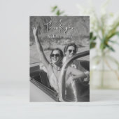 サンキューカードモノクロ結婚カード サンキューカード (スタンド正面)