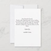 サンキューカードモノクロ結婚カード サンキューカード (裏面)