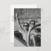 サンキューカードモノクロ結婚カード サンキューカード (正面/裏面)