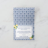 サンキューカードレモン結婚ズブライダルシャワー折り サンキューカード (内部)