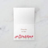 サンキューカードロシアのとハートとデイジー花 サンキューカード (内部)