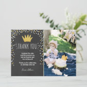 サンキューカードワイルドツ誕生日金ゴールドボークラウン サンキューカード (スタンド正面)