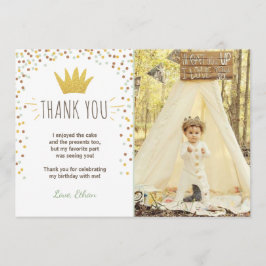 サンキューカードワイルドツ誕生日金ゴールドボークラウン サンキューカード