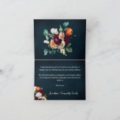 サンキューカードワインネイビーブルゴーニュウェディングシャワー サンキューカード (内部)