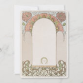 サンキューカードヴィンテージ結婚アールヌーボーの挿入 招待状 (裏面)