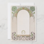 サンキューカードヴィンテージ結婚アールヌーボーの挿入 招待状 (裏面)