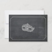 サンキューカード仮装マスクパーティーシルバー 招待状 (裏面)