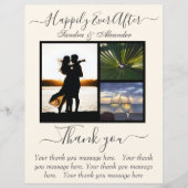 サンキューカード写真の後に幸せ結婚に (正面)