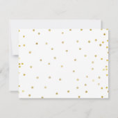 サンキューカード冬の白いフローラパインツリー金ゴールド サンキューカード (裏面)