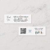 サンキューカード割引コードQRパッケージ挿入 スキニー名刺 (正面/裏面)