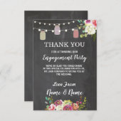 サンキューカード婚約結婚ズジャースチョーク 招待状 (正面/裏面)