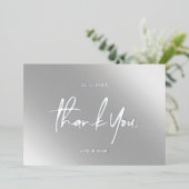 サンキューカード実在ホイルシルバーグレー 箔シーズンカード (立ち正面)