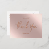 サンキューカード実在ホイルロセゴールド葉書 箔シーズンポストカード (正面/裏面)