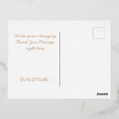 サンキューカード実在ホイルロセゴールド葉書 箔シーズンポストカード (裏面)