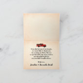 サンキューカード小さな消防士の赤ちゃんシャワー サンキューカード (内部)