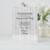 サンキューカード木は素朴な冬のレースをつけます サンキューカード (スタンド正面)