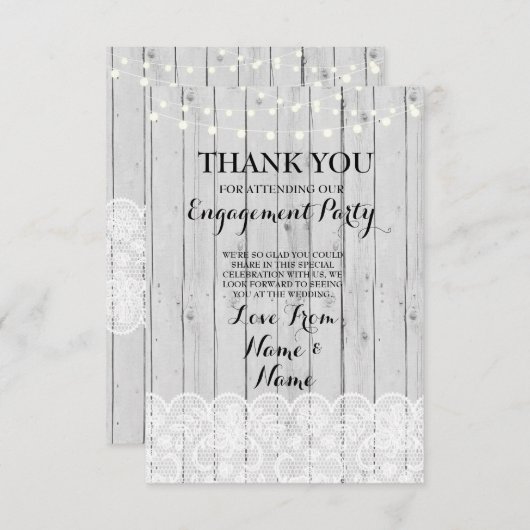 サンキューカード木は素朴な冬のレースをつけます サンキューカード (正面/裏面)