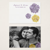 サンキューカード水彩ダリア花 (正面&裏面)