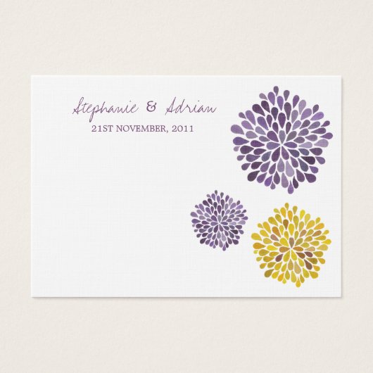 サンキューカード水彩ダリア花 (正面)