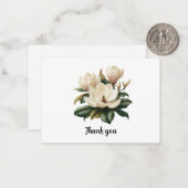 サンキューカード水彩マグノリア空白の内側 ノートカード (正面/裏面インサイチュ)