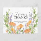 サンキューカード水彩ワイルドフラワー ポストカード (正面)