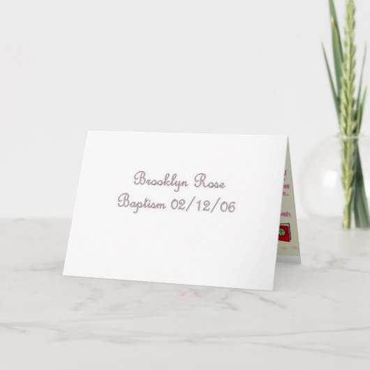 サンキューカード洗礼プレゼント サンキューカード (正面)