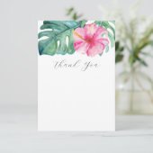 サンキューカード熱帯植物水彩 サンキューカード (スタンド正面)