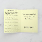 サンキューカード白い花カスタムのグリーティングカード サンキューカード (内部)