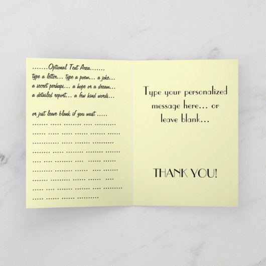 サンキューカード白い花カスタムのグリーティングカード サンキューカード (内部)