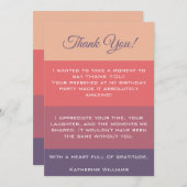 サンキューカード秋色ストライプ色の –  招待状 (正面/裏面)