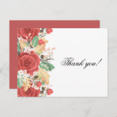 サンキューカード紅薔薇の秋紅葉 ポストカード (正面/裏面)