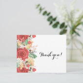 サンキューカード紅薔薇の秋紅葉 ポストカード (スタンド正面)