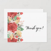 サンキューカード紅薔薇の秋紅葉 ポストカード (正面/裏面)