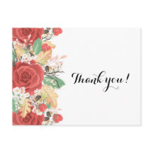 サンキューカード紅薔薇の秋紅葉