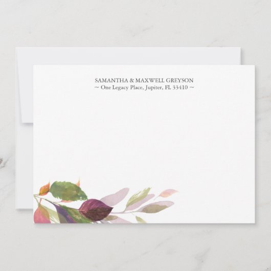 サンキューカード素朴秋文房具 ノートカード (正面)