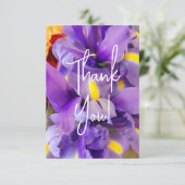 サンキューカード紫色のチューリップの花 サンキューカード (スタンド正面)