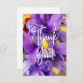 サンキューカード紫色のチューリップの花 サンキューカード (正面/裏面)