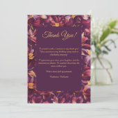 サンキューカード紫色の花 –  招待状 (スタンド正面)