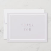 サンキューカード紫色ラベンダー伝統的 サンキューカード (正面)