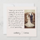 サンキューカード結婚のドレスシルエットコレクション サンキューカード (裏面)