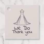 サンキューカード結婚のドレスシルエットコレクション フェイバータグ (正面)