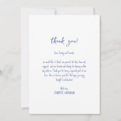 サンキューカード結婚写真の波状のボーファンシーウ サンキューカード (裏面)