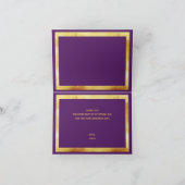 サンキューカード結婚紫色金ゴールド紙吹雪 サンキューカード (内部)