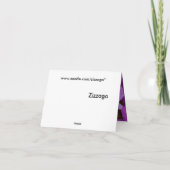 サンキューカード薄紫紫色の花 サンキューカード (裏面)