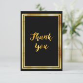 サンキューカード誕生日ブラック金ゴールド サンキューカード (スタンド正面)