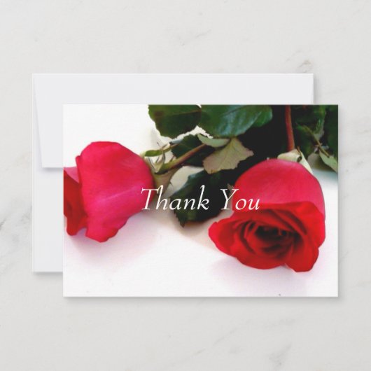 サンキューカード赤結婚バラのセット サンキューカード (正面)