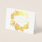 サンキューカード金ゴールド箔 箔カード (正面)