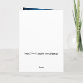 サンキューカード魅力的青い白い花 サンキューカード (裏面)