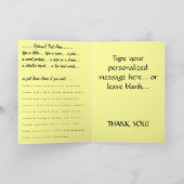 サンキューカード黄色の花カスタムのグリーティングカード サンキューカード (内部)